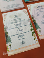 KL2201 Translucent Cover Luxury Wedding Card (2 Page)-Kalash Cards