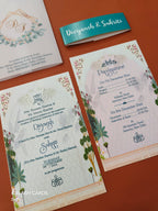 KL2201 Translucent Cover Luxury Wedding Card (2 Page)-Kalash Cards