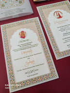 KL2225 Translucent Cover Luxury Wedding Card (2 Page)-Kalash Cards