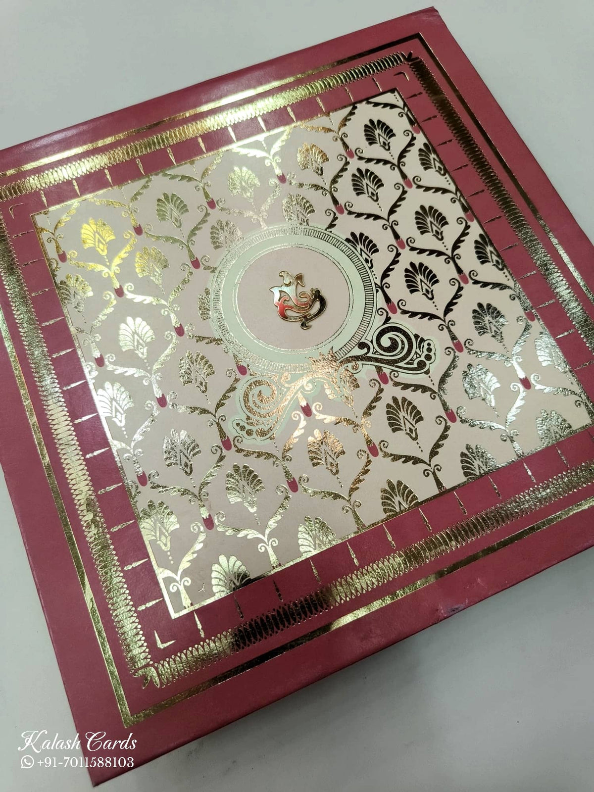KL9042 Traditional Design Cardboard Gift Box with 2 Printed Cards & Cavity-Kalash Cards