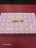 KL9049 Premium Bhaji Box with Laser Cut Acrylic Mirror (1 Kg Capacity)-Kalash Cards