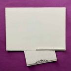 KL010093 Floral Design Semi Box Paper Wedding Card with 2 Inserts and Envelope - Kalash Cards