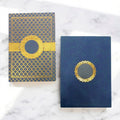 KL0101 Gold Foil Print Paper Wedding Card with 2 Inserts and Envelope - Kalash Cards