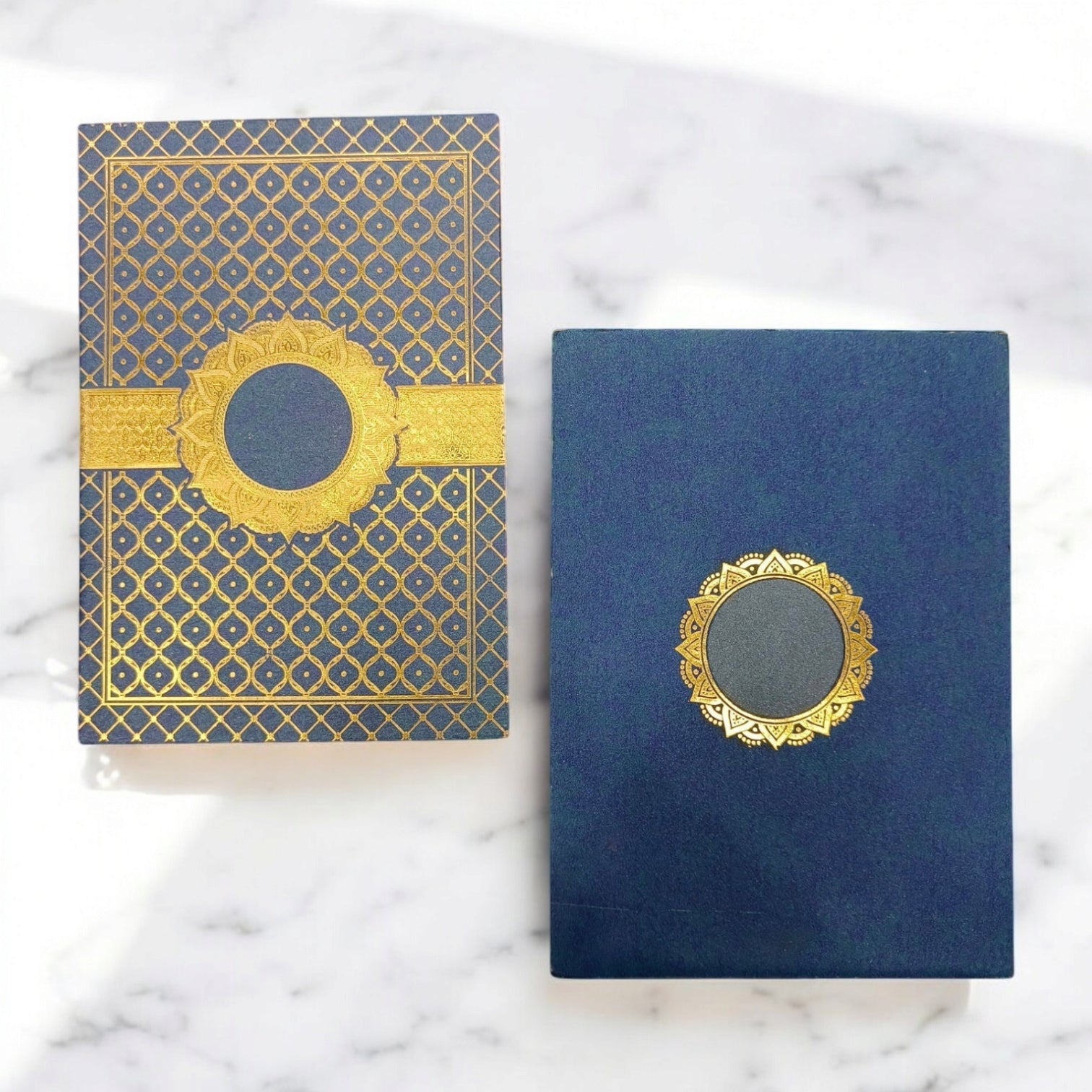 KL0101 Gold Foil Print Paper Wedding Card with 2 Inserts and Envelope - Kalash Cards