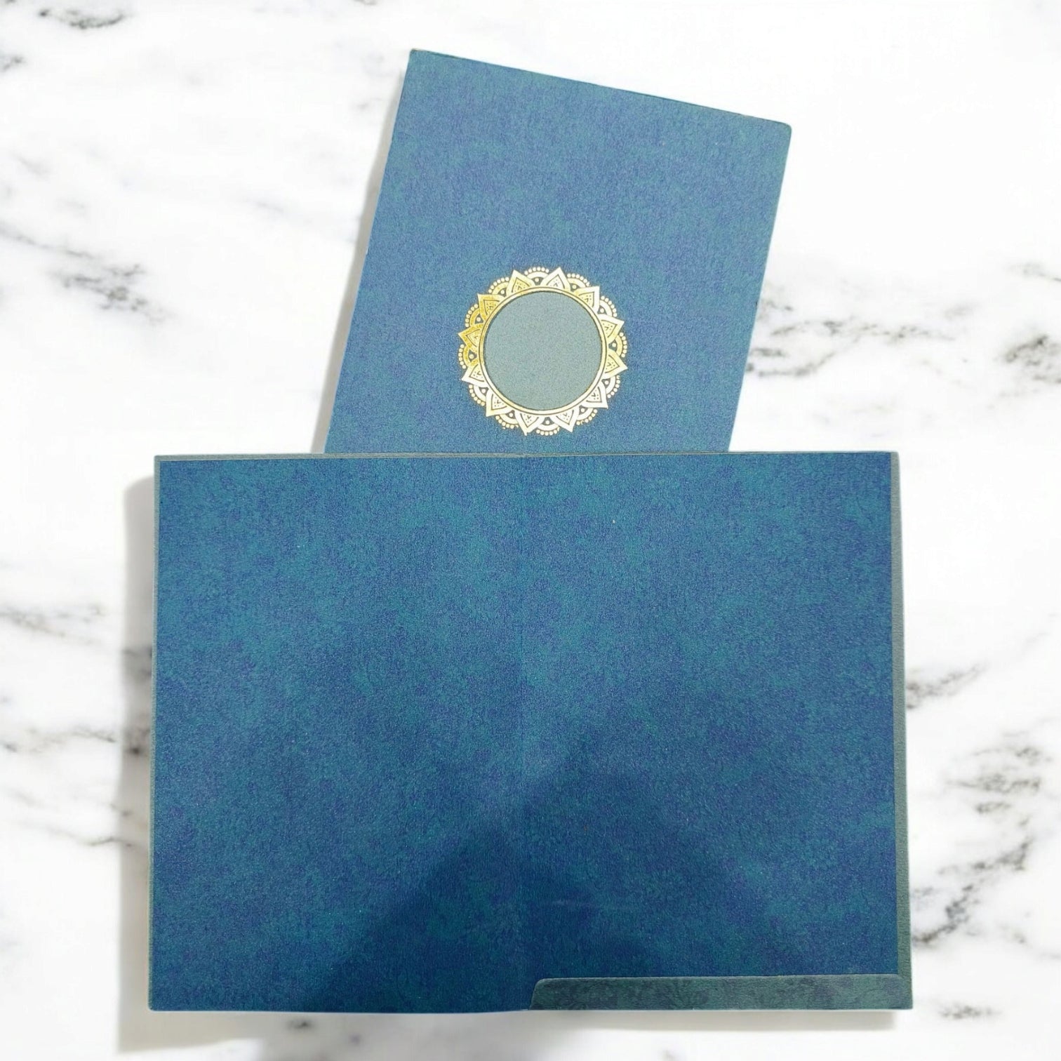 KL0101 Gold Foil Print Paper Wedding Card with 2 Inserts and Envelope - Kalash Cards