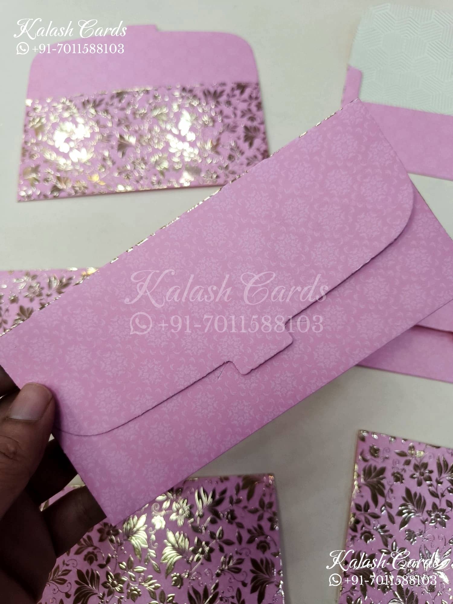 KL0103E Premium 3D Gold Foil Designer Shagun Money Envelopes