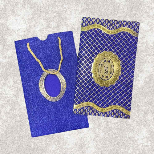 KL0106 Carry Bag Paper Wedding Card with 2 Inserts and Envelope - Kalash Cards