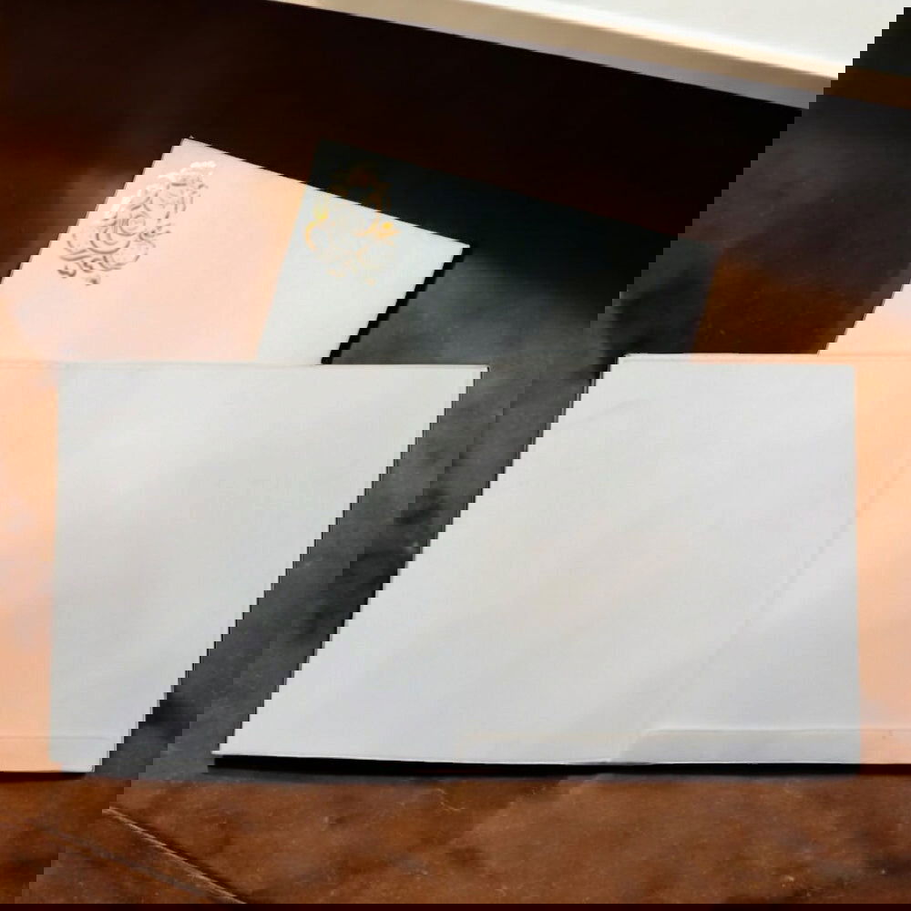 KL0114 Ganesh Design Embossed Paper Weding Card with 2 Inserts and Envelope - Kalash Cards