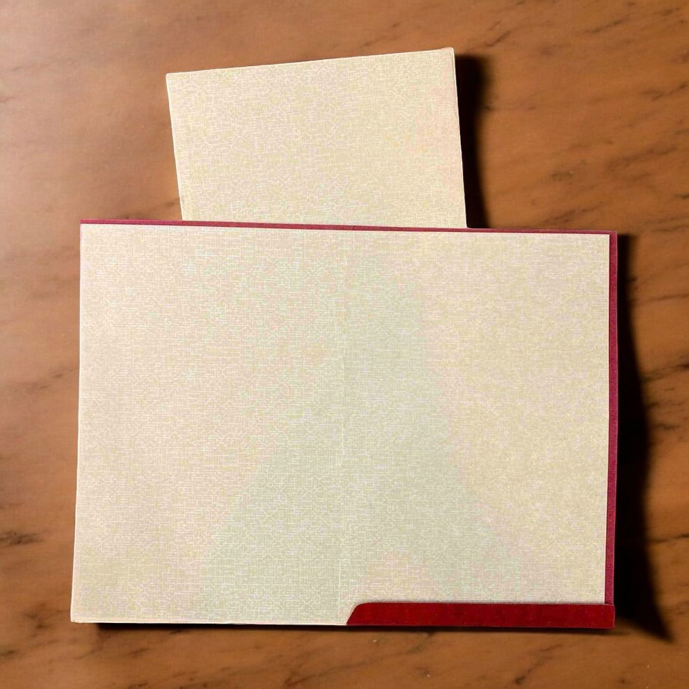 KL0122 Foil Print Paper Wedding Card - Kalash Cards