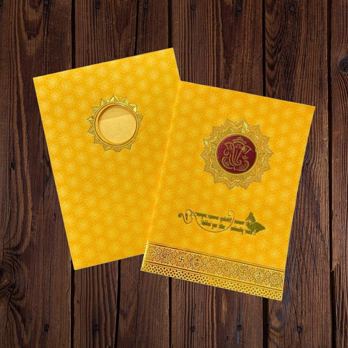 KL0126 Paper Wedding Card - Kalash Cards