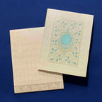 KL0131 Floral Design Semi Box Paper Wedding Card with 2 Inserts and Envelope - Kalash Cards