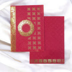 KL0141 Om Design Laser Cut Paper Wedding Card with 2 Inserts and Envelope - Kalash Cards