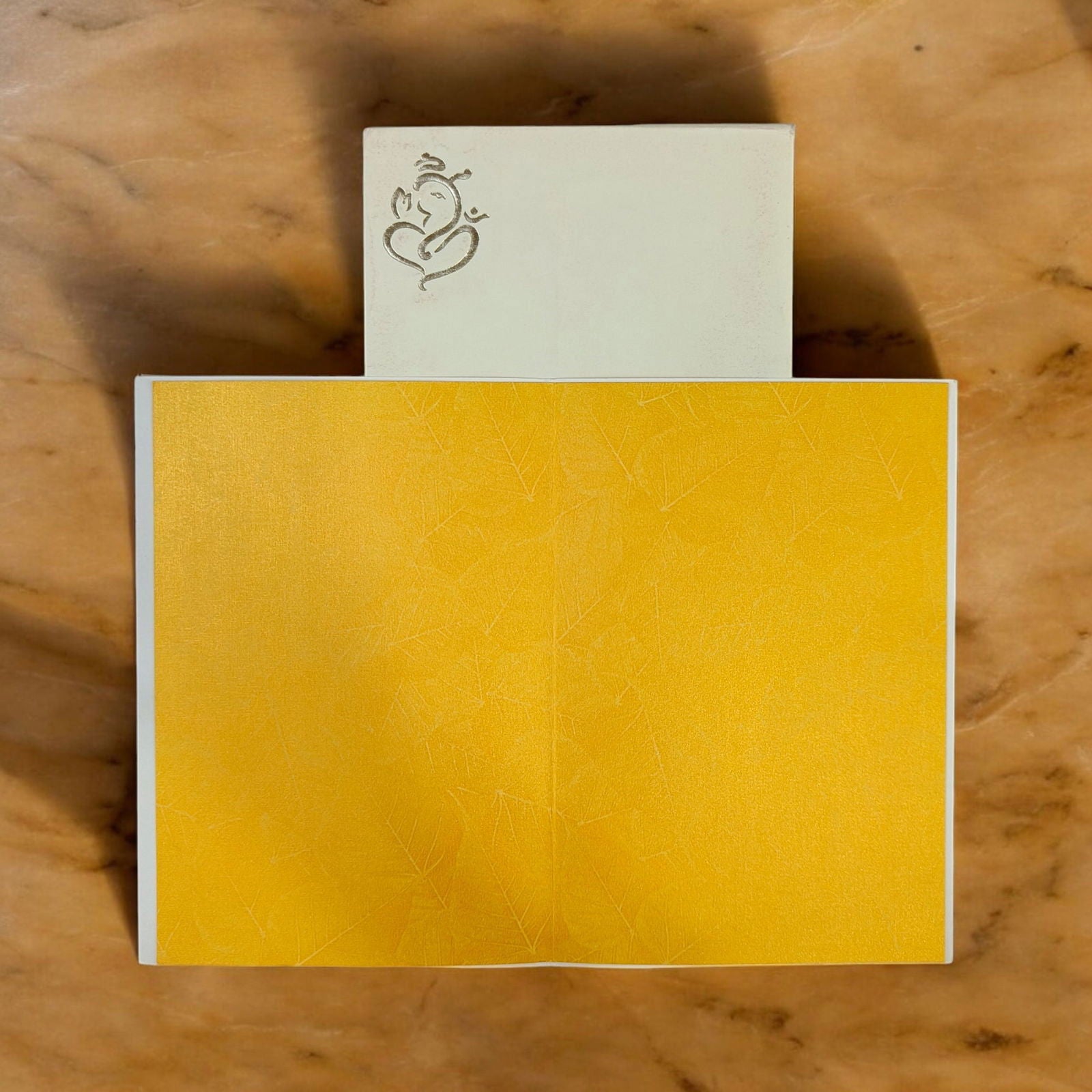 KL0157 Hindu Ganesh Design Paper Wedding Card with 2 Inserts and Envelope - Kalash Cards