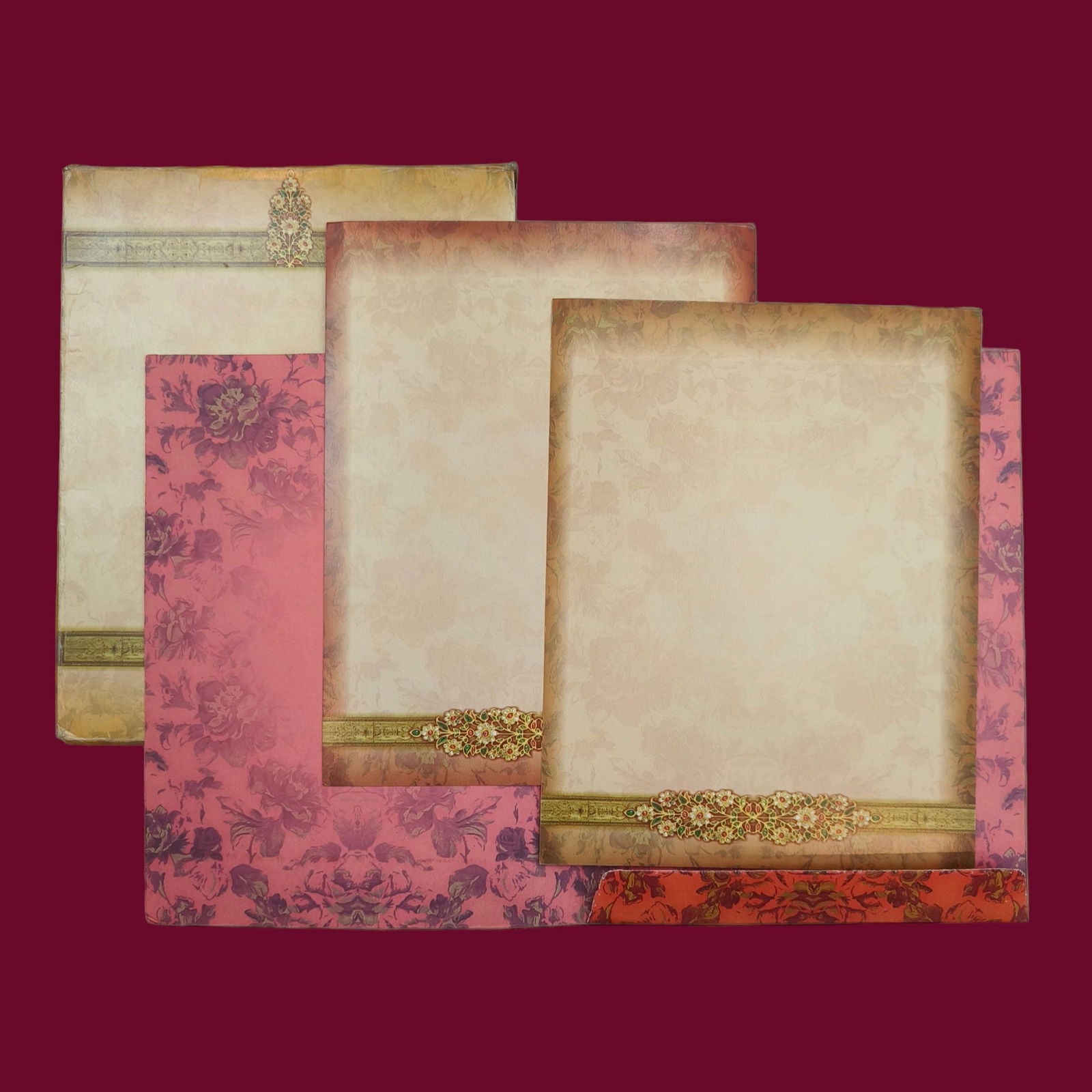 KL0184 Semi Box Paper Wedding Card - Kalash Cards