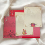 KL0190 Doli Design Semi Box Paper Wedding Card with 2 Inserts and Envelope - Kalash Cards