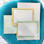 KL0212 Floral Design Hardbound Padding Thick Wedding Card with 2 Inserts and Envelope - Kalash Cards