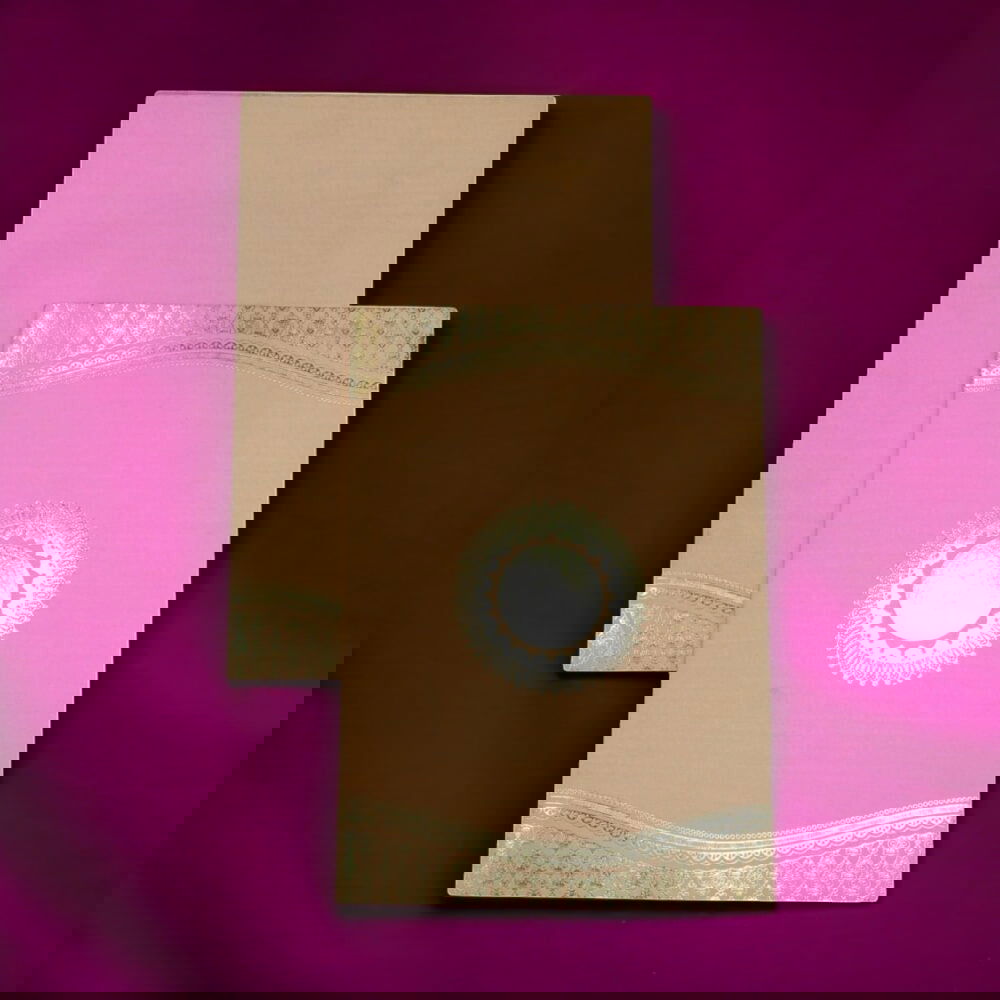 KL0229 Semi Box Paper Wedding Card with 2 Inserts and Envelope - Kalash Cards