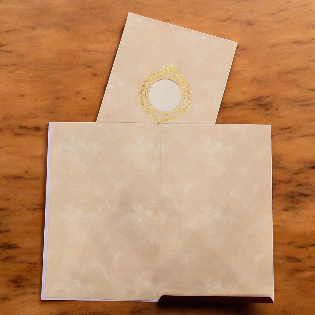 KL0234 Laser Cut Paper Wedding Card with 2 Inserts and Envelope - Kalash Cards