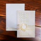 KL0246 Semi Box Embossed Laser Cut Wedding Card with 2 Inserts and Envelope - Kalash Cards