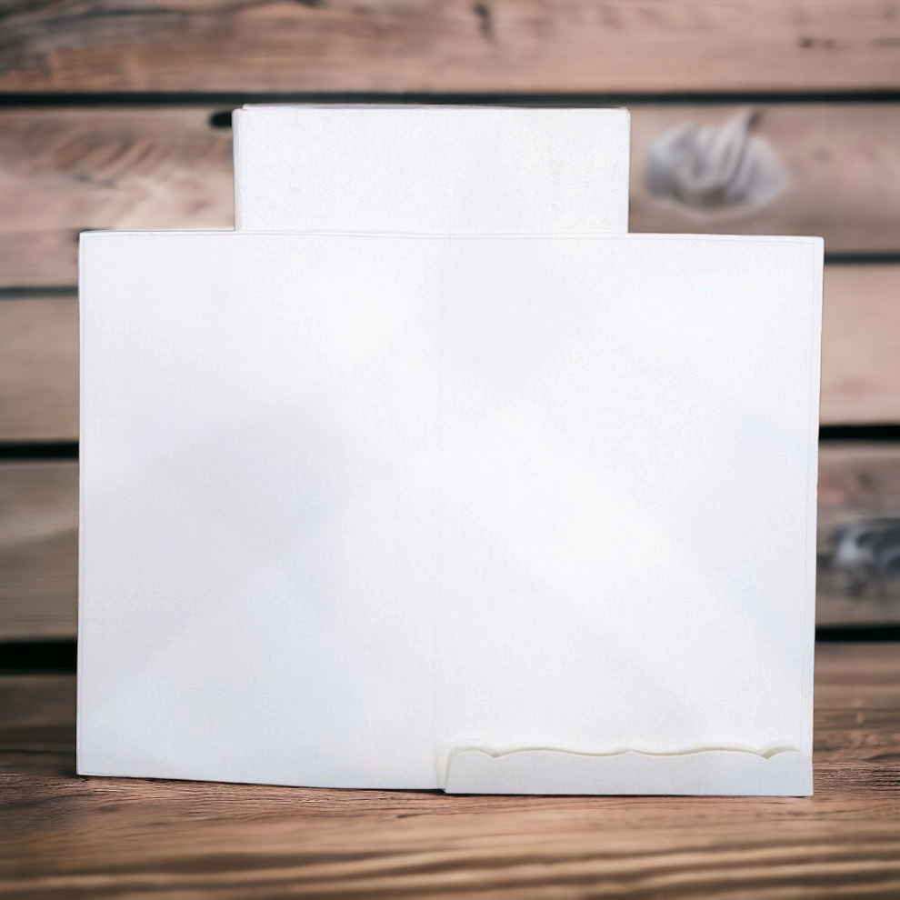 KL0246 Semi Box Embossed Laser Cut Wedding Card with 2 Inserts and Envelope - Kalash Cards