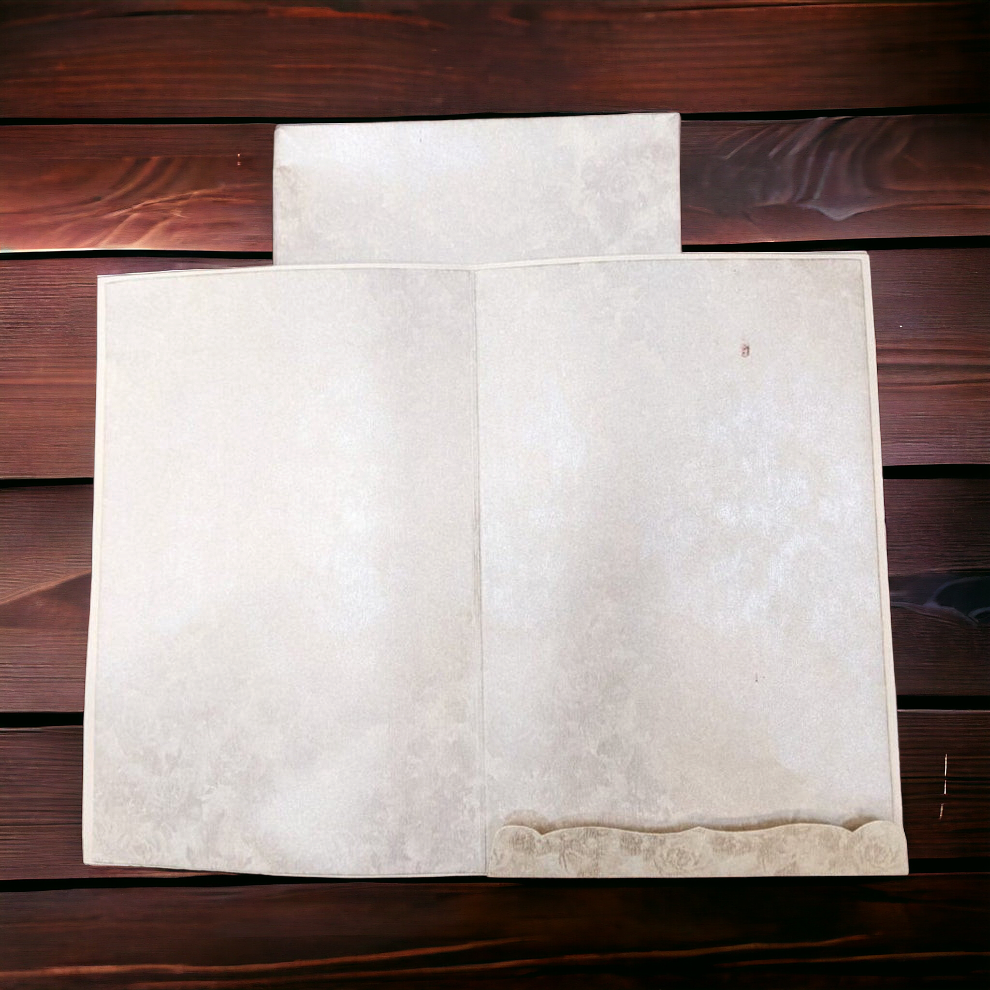 KL0249 Semi Box Laser Cut Wedding Card with 2 Inserts and Envelope - Kalash Cards