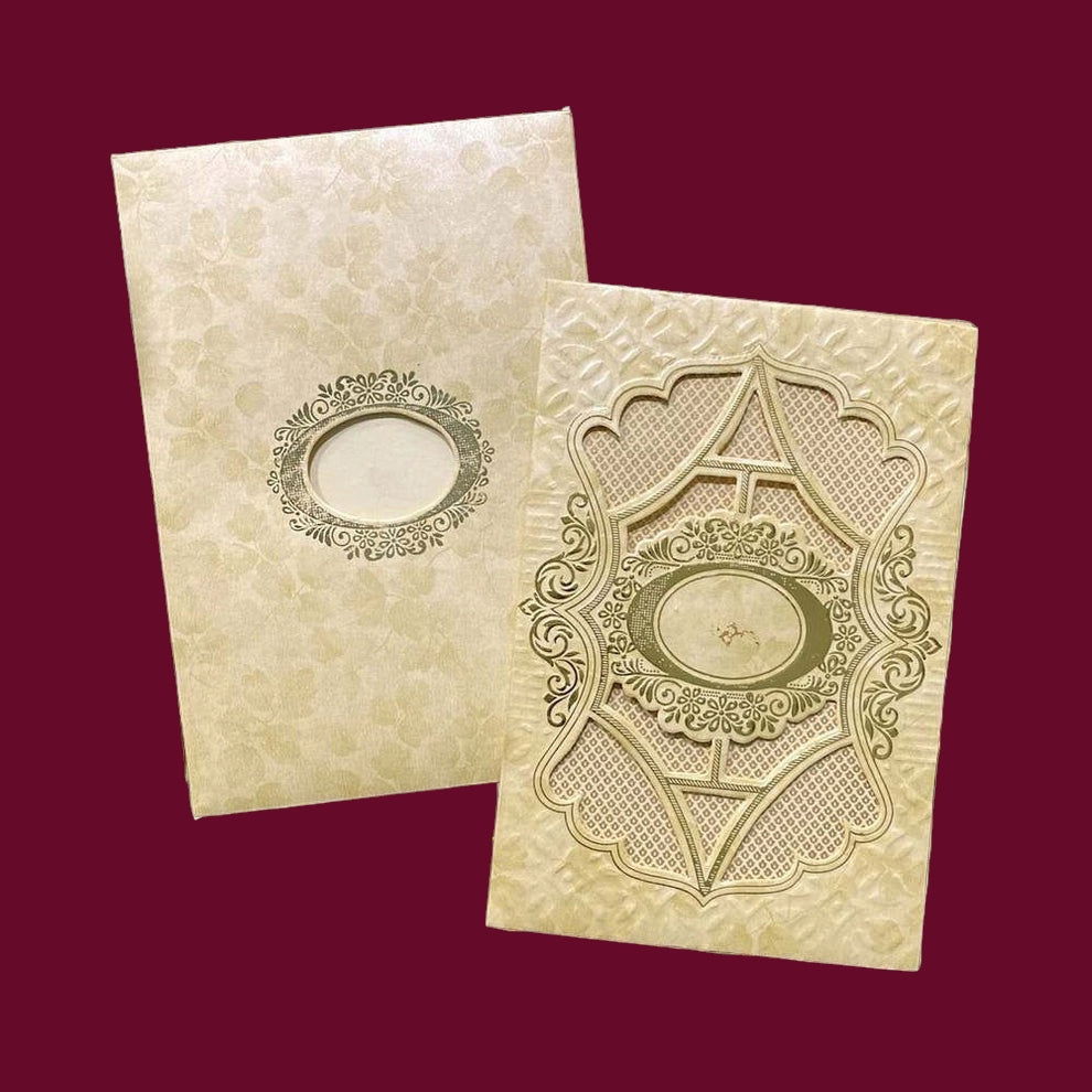 KL0263 Laser Cut Paper Wedding Card - Kalash Cards