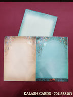 KL0640 Semi Box Paper Wedding Card - Kalash Cards