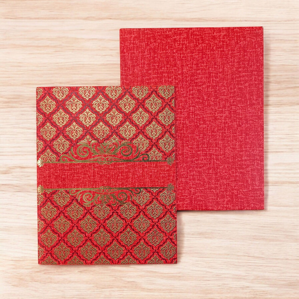 KL06A Semi Box Paper Wedding Card - Kalash Cards
