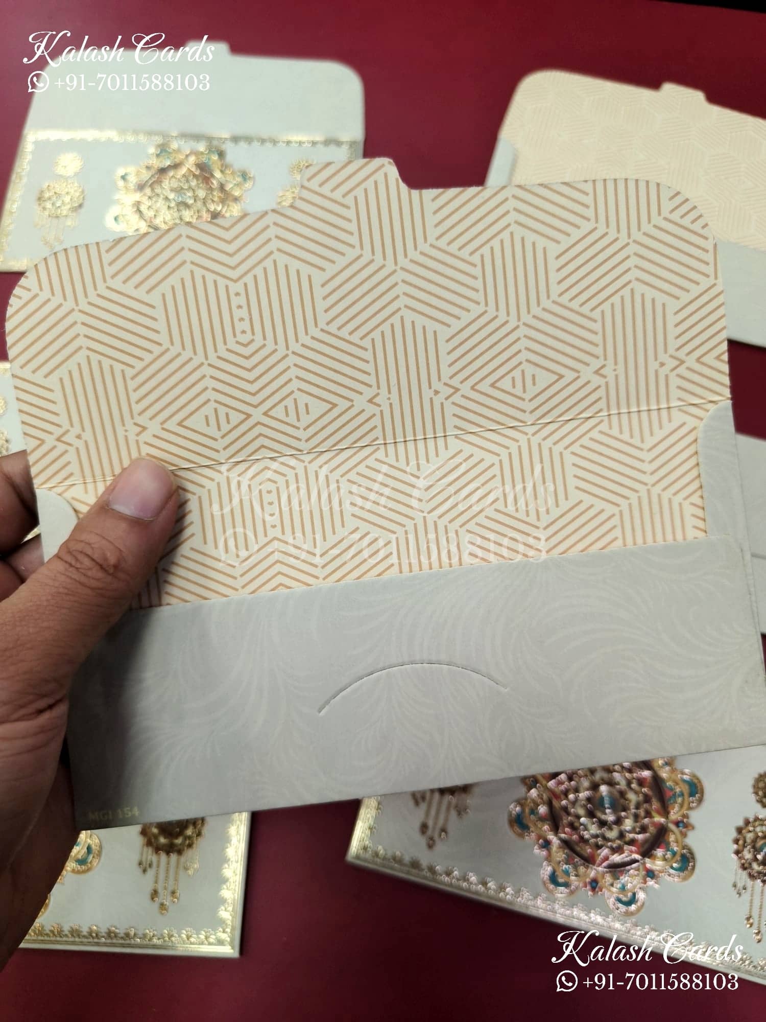 KL075E Premium 3D Gold Foil Designer Shagun Money Envelopes