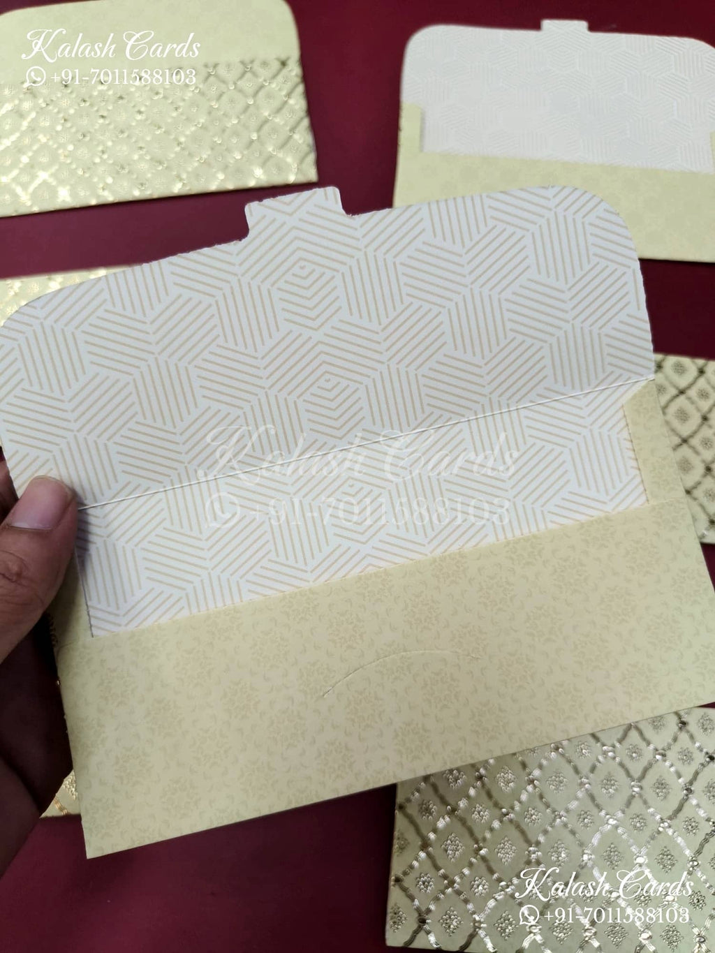 KL080E Premium 3D Gold Foil Designer Shagun Money Envelopes