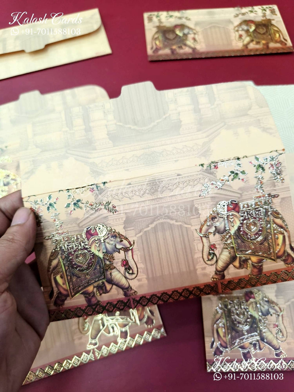KL084E Premium 3D Gold Foil Designer Shagun Money Envelopes