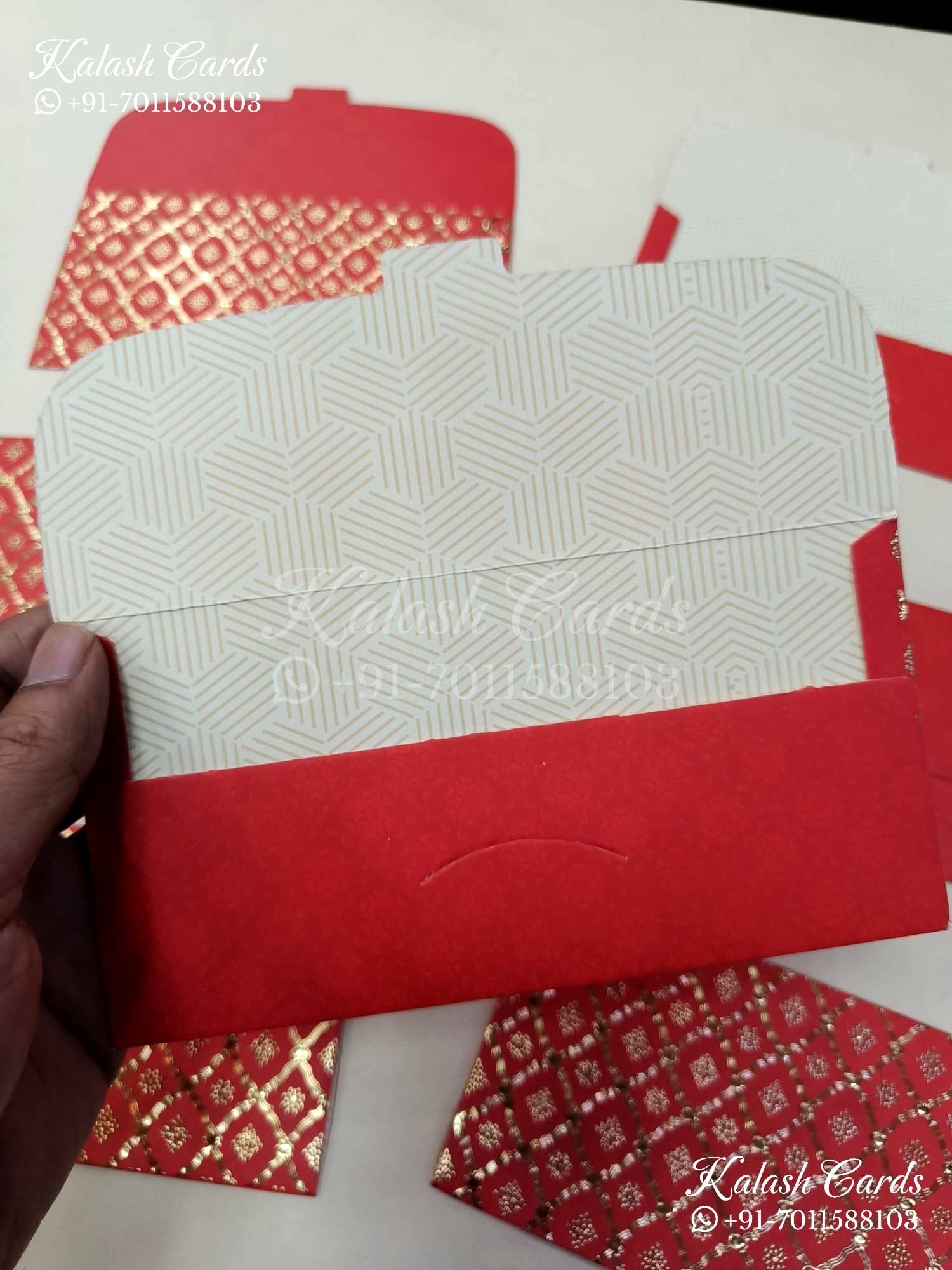 KL085E Premium 3D Gold Foil Designer Shagun Money Envelopes