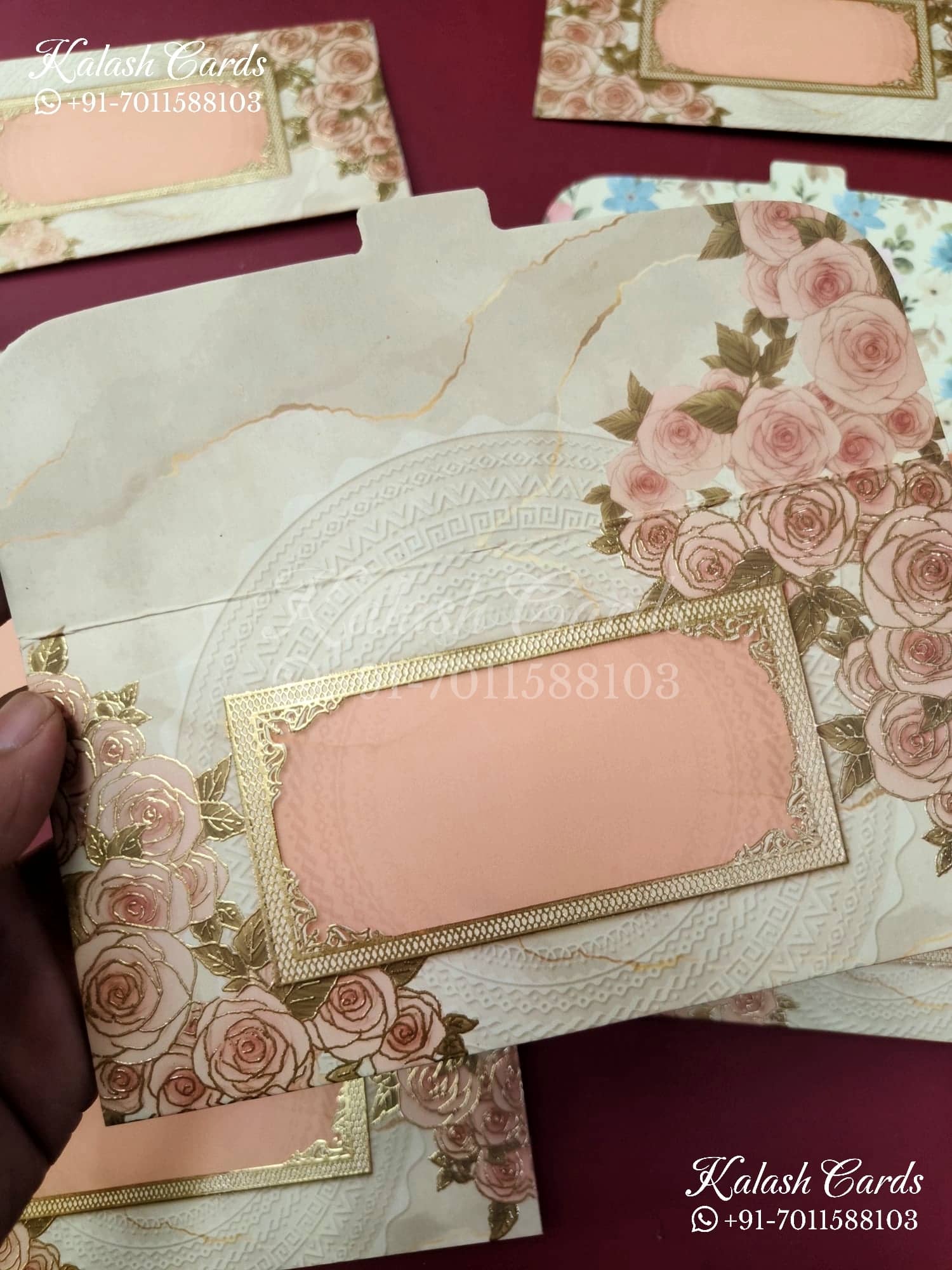 KL086E Premium 3D Gold Foil Designer Shagun Money Envelopes