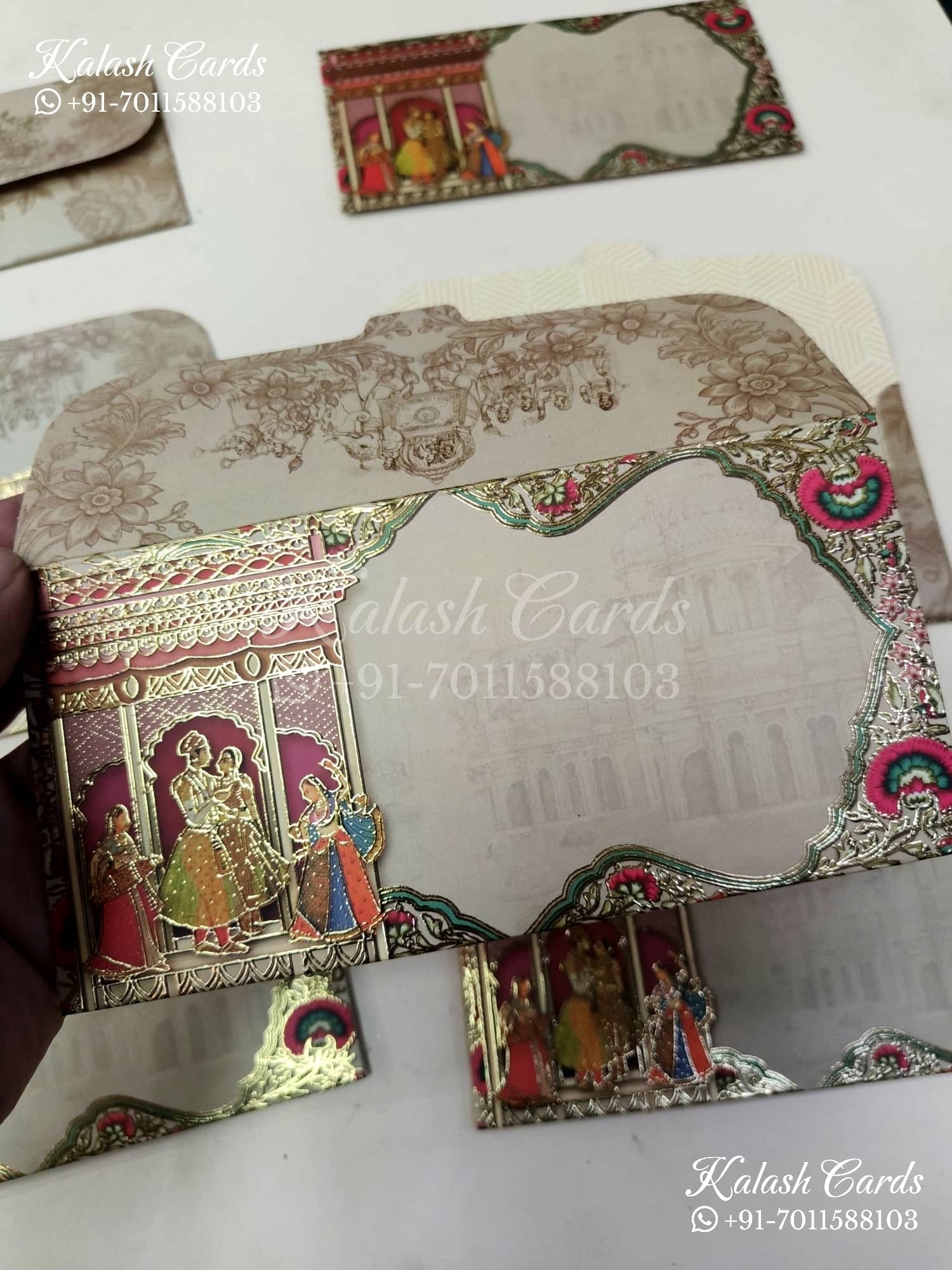 KL092E Premium 3D Gold Foil Designer Shagun Money Envelopes