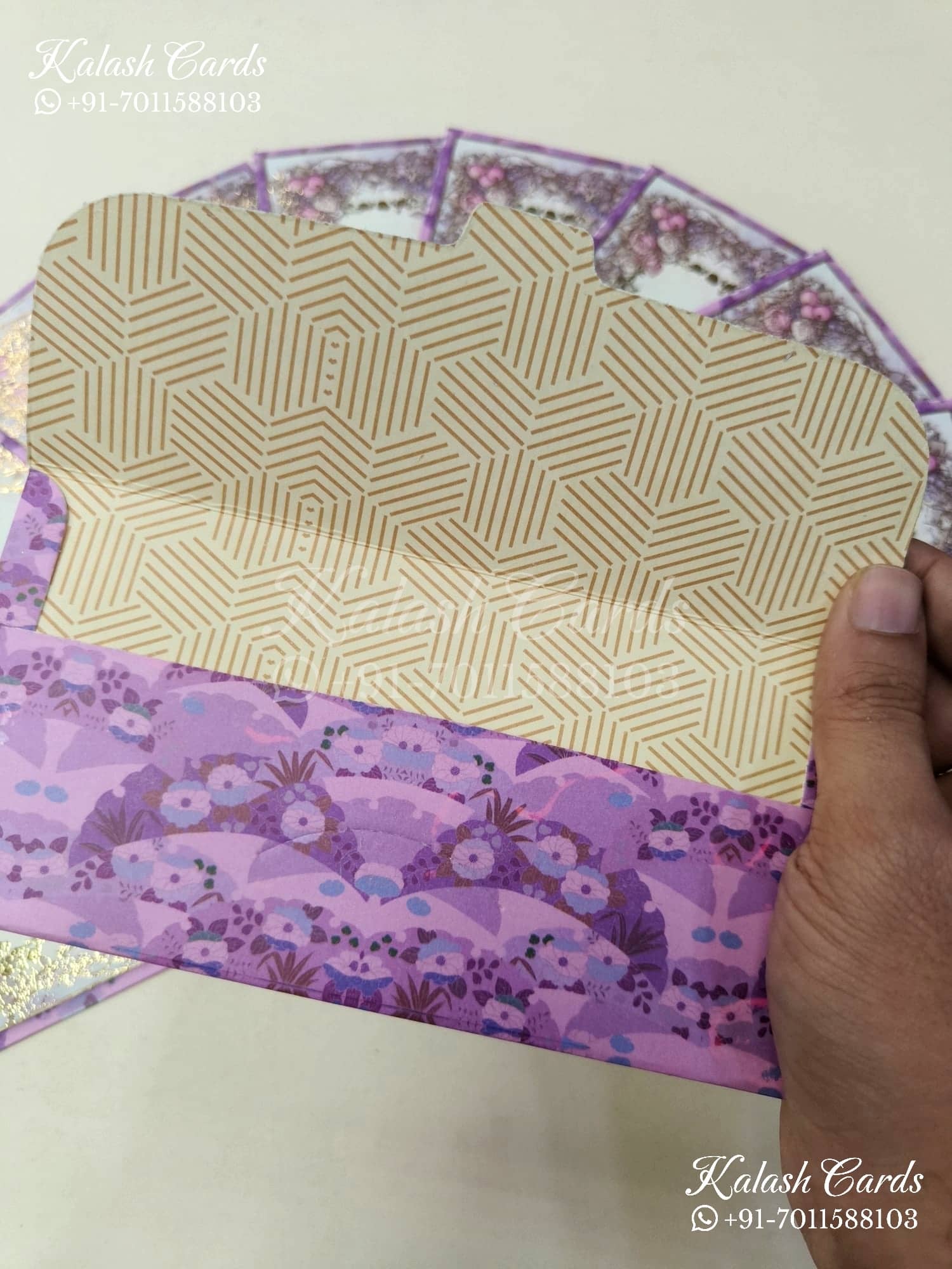 KL101E Premium 3D Gold Foil Designer Shagun Money Envelopes