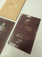 KL1056-2 Floral Theme Gold Leaf Premium Wedding Card (2 Page)