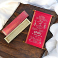 KL10 Satin Fabric Scroll Wedding Card with Box - Kalash Cards