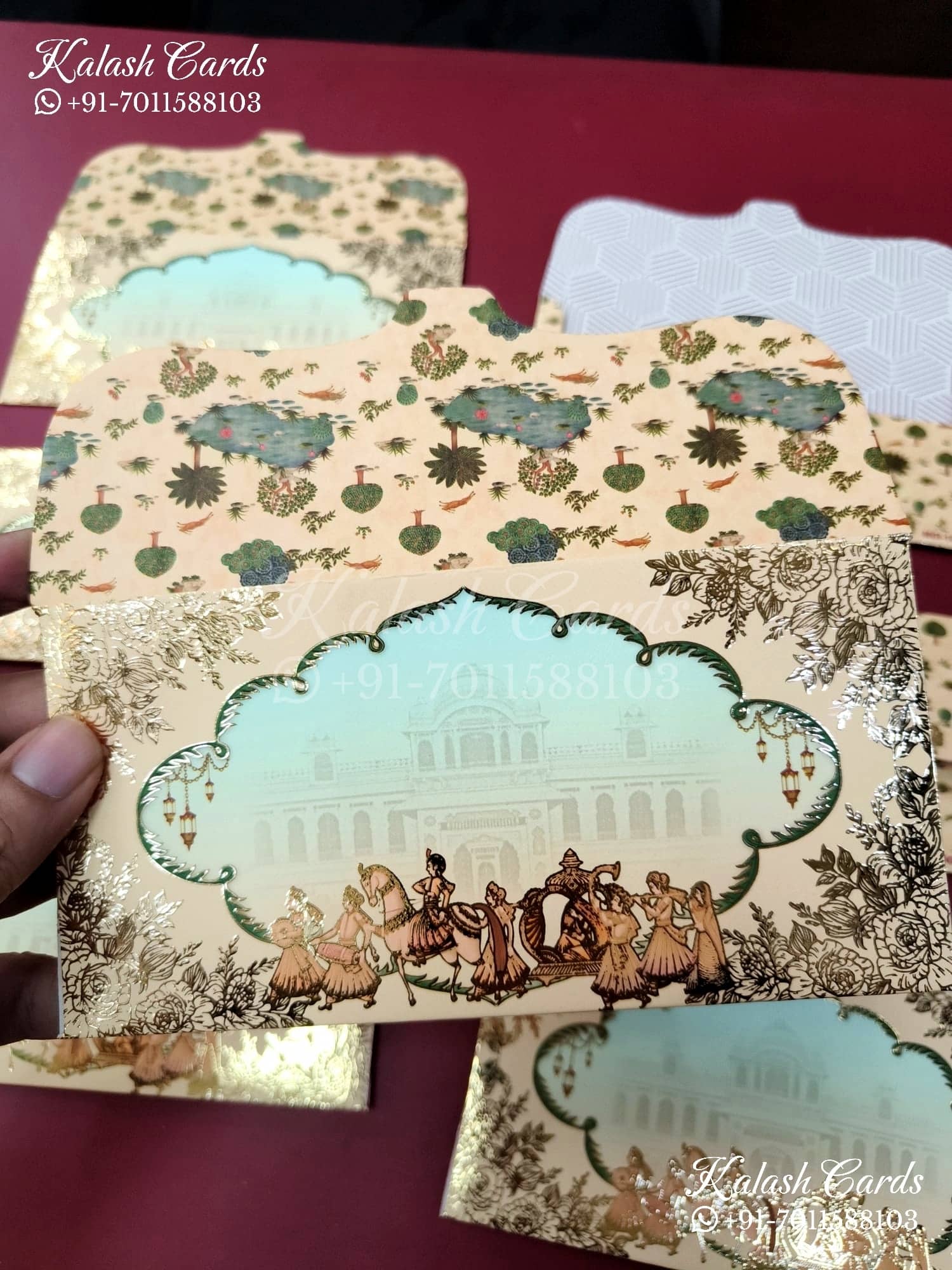KL134E Premium 3D Gold Foil Designer Shagun Money Envelopes