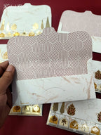 KL135E Premium 3D Gold Foil Designer Shagun Money Envelopes