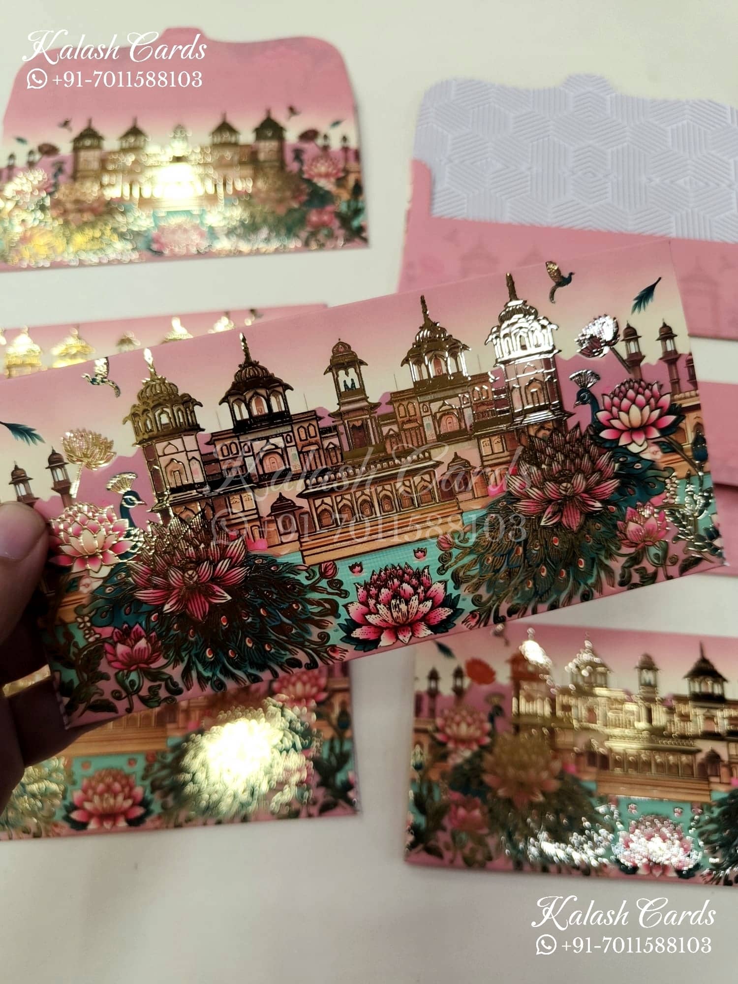 KL137E Premium 3D Gold Foil Designer Shagun Money Envelopes