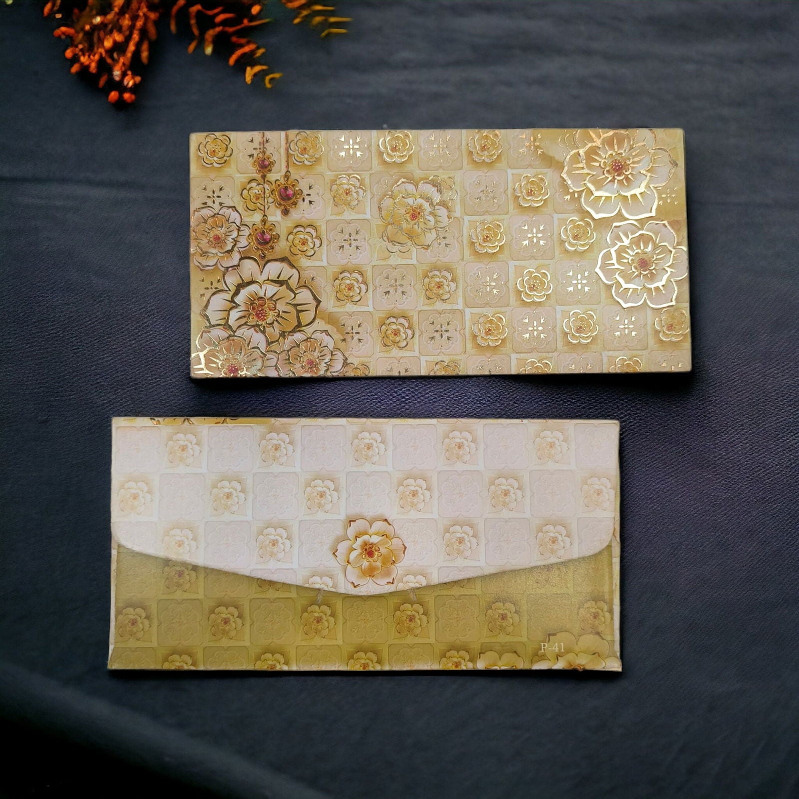 KL16 Designer Shagun Money Envelopes (Pack of 10) - Kalash Cards