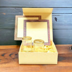KL2001S1B Designer Cardboard Wedding Invitation Box with 2 Printed Card Inserts (2 Jars) - Kalash Cards