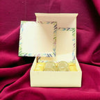 KL2006S1B Designer Cardboard Wedding Invitation Box with 2 Printed Card Inserts (2 Jars) - Kalash Cards