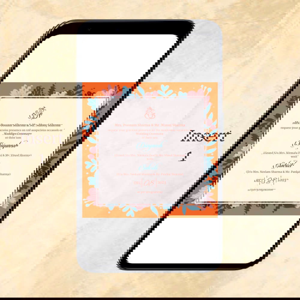 KL2007 Digital Wedding PDF Ecard - Kalash Cards