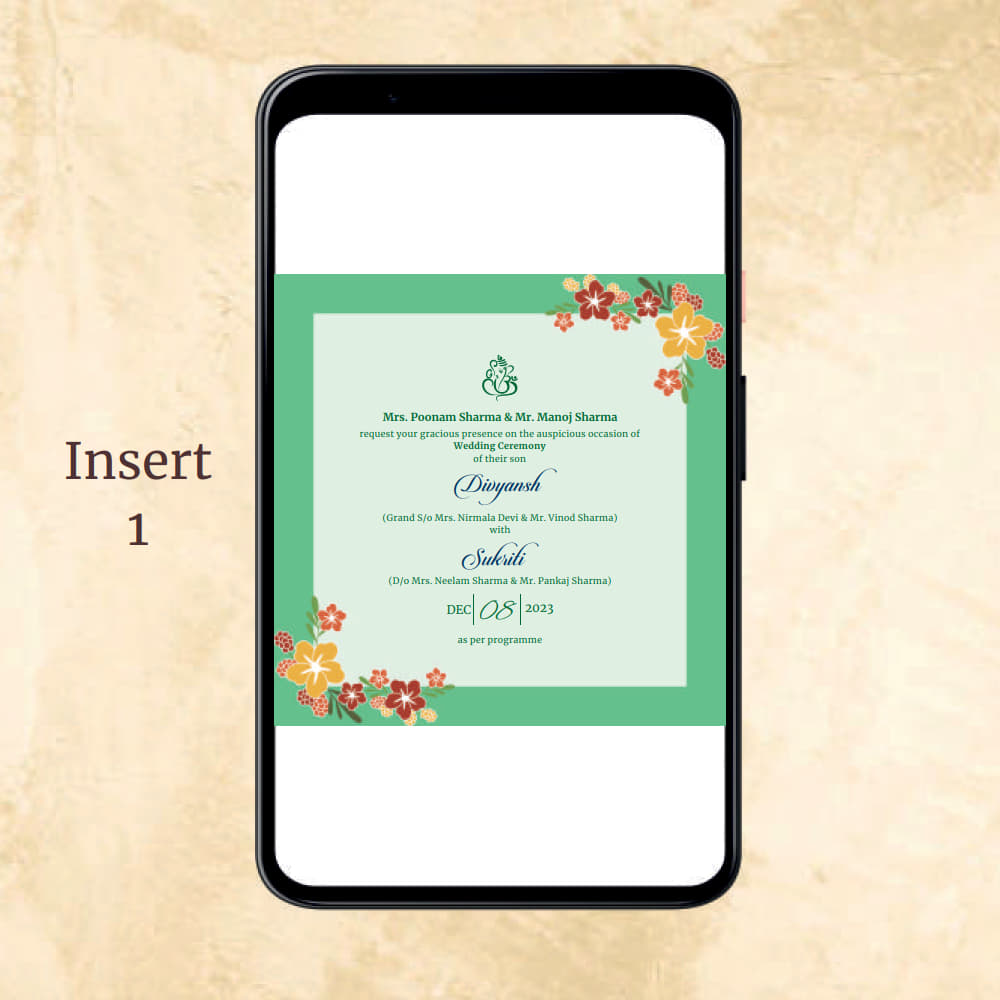 KL2008 Digital Wedding PDF Ecard - Kalash Cards