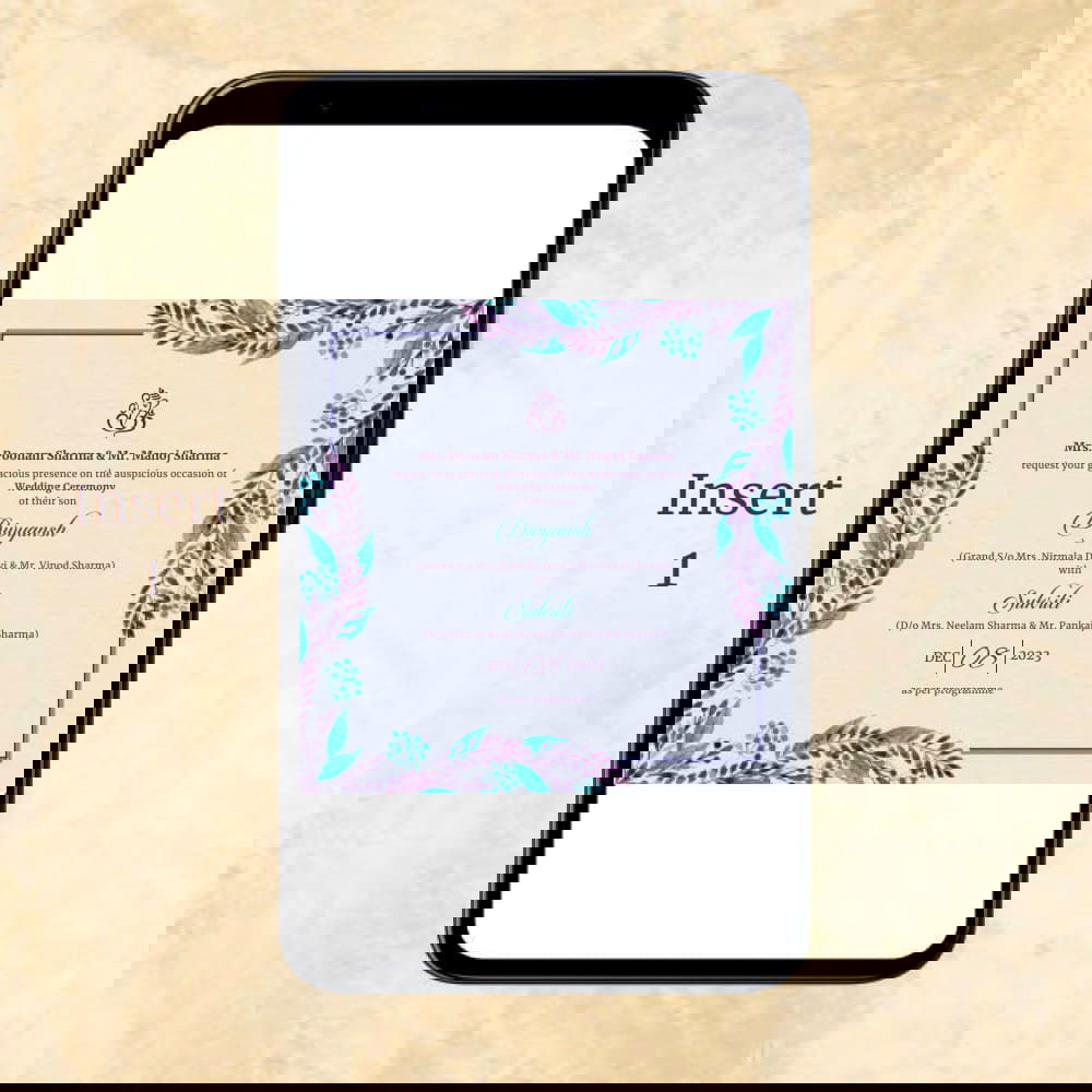 KL2027 Digital Wedding PDF Ecard - Kalash Cards