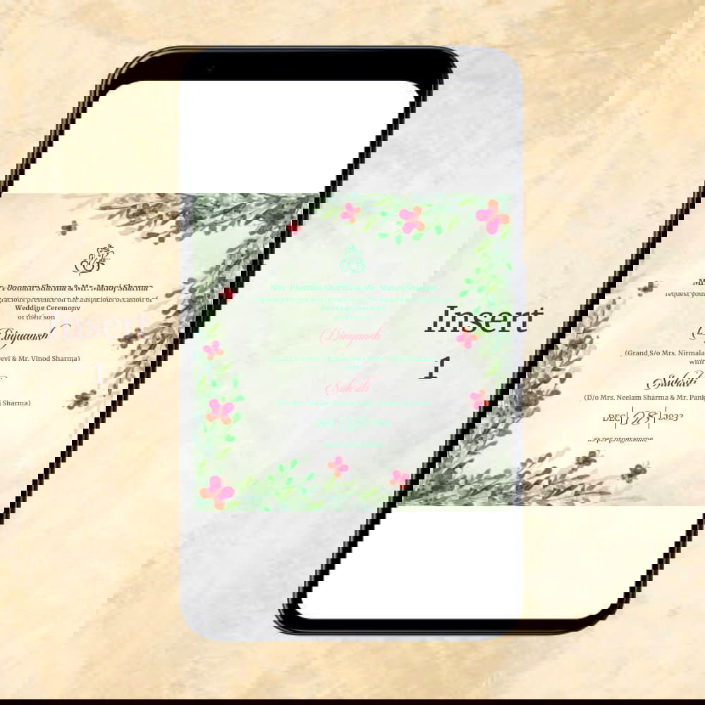 KL2028 Digital Wedding PDF Ecard - Kalash Cards