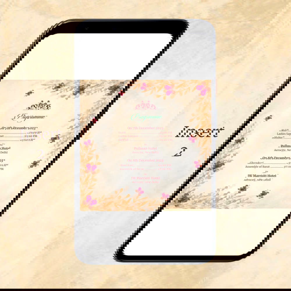 KL2028 Digital Wedding PDF Ecard - Kalash Cards