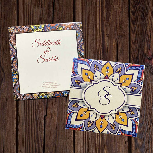 KL2029S1 Paper Wedding Card - Kalash Cards