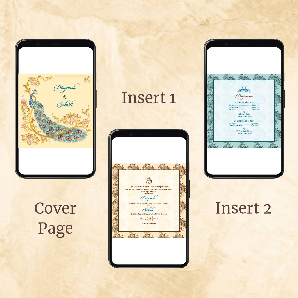 KL2030 Digital Wedding PDF Ecard - Kalash Cards